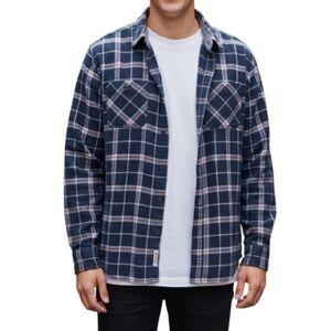 Wrangler Men's Plaid Flannel Shirt Black Red White Long Sleeve Button Up XL